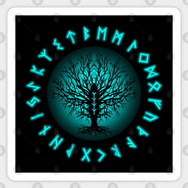 DRUID YGGDRASIL TREE 1 (B) Sticker by GardenOfNightmares